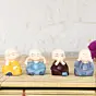 Polyresin Set of 4 Monk Child Buddhas Statue