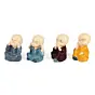 Polyresin Set of 4 Monk Child Buddhas Statue