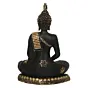 Polyresin Black and Golden Handcrafted Meditating Buddha Statue