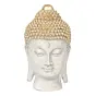 Polyresin Golden and White Meditating Buddha Head Statue