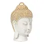 Polyresin Golden and White Meditating Buddha Head Statue