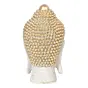 Polyresin Golden and White Meditating Buddha Head Statue