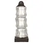 Polyresin Silver and Black Set of 3 Laughing Buddha Idol Standing on each other Decorative Showpiece