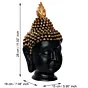 Handicrafted Polyresin Gold & Black Buddha Head Statue