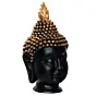 Handicrafted Polyresin Gold & Black Buddha Head Statue