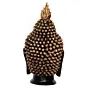 Handicrafted Polyresin Gold & Black Buddha Head Statue