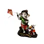 Lord Ganesha Flying Kites Polyresin God Idol