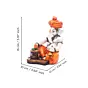 Orange Polyresin Lord Ganesha Idol Worshipping Lord Shiv Pooja