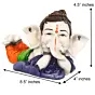 Handcrafted Polyresin Resting Lord Ganesha Idol