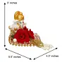 Polyresin Lord Ganesha Idol on Decorative Handcrafted Plate for Home and Car Dashboard
