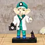 Polyresin Decorative Lord Ganesha Idol in Doctor Avatar (Green, White, Black and Blue)
