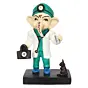 Polyresin Decorative Lord Ganesha Idol in Doctor Avatar (Green, White, Black and Blue)