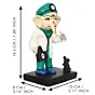 Polyresin Decorative Lord Ganesha Idol in Doctor Avatar (Green, White, Black and Blue)