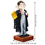 Black, Grey, & Orange Polyresin Handcrafted Lawyer Lord Ganesha Idol