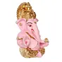 Gold Plated Pink Siddhivinayak Ganesha Idol For Home/Temple/Office/Car Dashboard