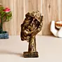 Brown Antique Finish Polyresin Man Face resting on hand Handcrafted Decorative Showpiece