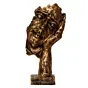 Brown Antique Finish Polyresin Man Face resting on hand Handcrafted Decorative Showpiece