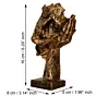 Brown Antique Finish Polyresin Man Face resting on hand Handcrafted Decorative Showpiece