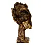Brown Antique Finish Polyresin Man Face resting on hand Handcrafted Decorative Showpiece