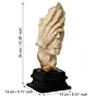 White Antique Finish Polyresin Man Hand on Face Handcrafted Decorative Showpiece