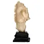 White Antique Finish Polyresin Man Hand on Face Handcrafted Decorative Showpiece