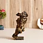 Brown Polyresin Antique Finish man with finger on lips Handcrafted Decorative Showpiece