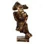 Brown Polyresin Antique Finish man with finger on lips Handcrafted Decorative Showpiece