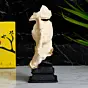 White Polyresin Antique Finish man with finger on lips Handcrafted Decorative Showpiece