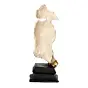 White Polyresin Antique Finish man with finger on lips Handcrafted Decorative Showpiece