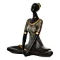 Grey and Black Polyresin Meditating lady in Butterfly Yoga Pose Handcrafted Decorative Showpiece