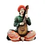 Polyresin Rajasthani Men playing Sitar Musical Instrument Handcrafted Decorative Showpiece