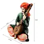 Polyresin Rajasthani Men playing Sitar Musical Instrument Handcrafted Decorative Showpiece