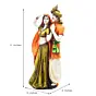 Polyresin Rajasthani Man And Women Statue Handcrafted Human Figurines Decorative Showpiece