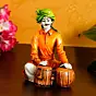 Polyresin Rajasthani Musician Men Statue Playing Tabla Human Figurines Home Decor Showpiece