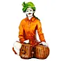 Polyresin Rajasthani Musician Men Statue Playing Tabla Human Figurines Home Decor Showpiece