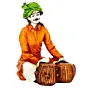 Polyresin Rajasthani Musician Men Statue Playing Tabla Human Figurines Home Decor Showpiece