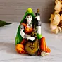 Polyresin Rajasthani Women Statue Playing Sitar Human Figurine Decorative Showpiece