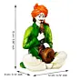 Polyresin Rajasthani Musician Men Statue Playing Musical Instrument Human Figurines Home Decor Showpiece
