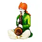 Polyresin Rajasthani Musician Men Statue Playing Musical Instrument Human Figurines Home Decor Showpiece