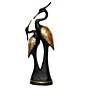 Black Loving Swan Couple Handcrafted Polyresin Decorative Showpiece