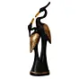 Black Loving Swan Couple Handcrafted Polyresin Decorative Showpiece
