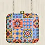 Women Multicolor Traditional Printed Clutch