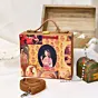 Women Mughal Empress Printed Suitcase Style Clutch Bag