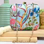 Women Bird & Leaf Printed Clutch