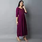 Women Embroidered Viscose Rayon A-line Kurta  (Maroon)