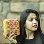 Woman Printed Clutch with Mughal Flower Motifs