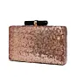 Women Bronze Sequins Clutch