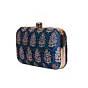 Woman Blue Floral Printed Clutch