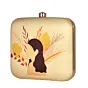 Women Elegant Woman Portrait Printed Clutch