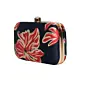 Woman Red Flower Printed Clutch